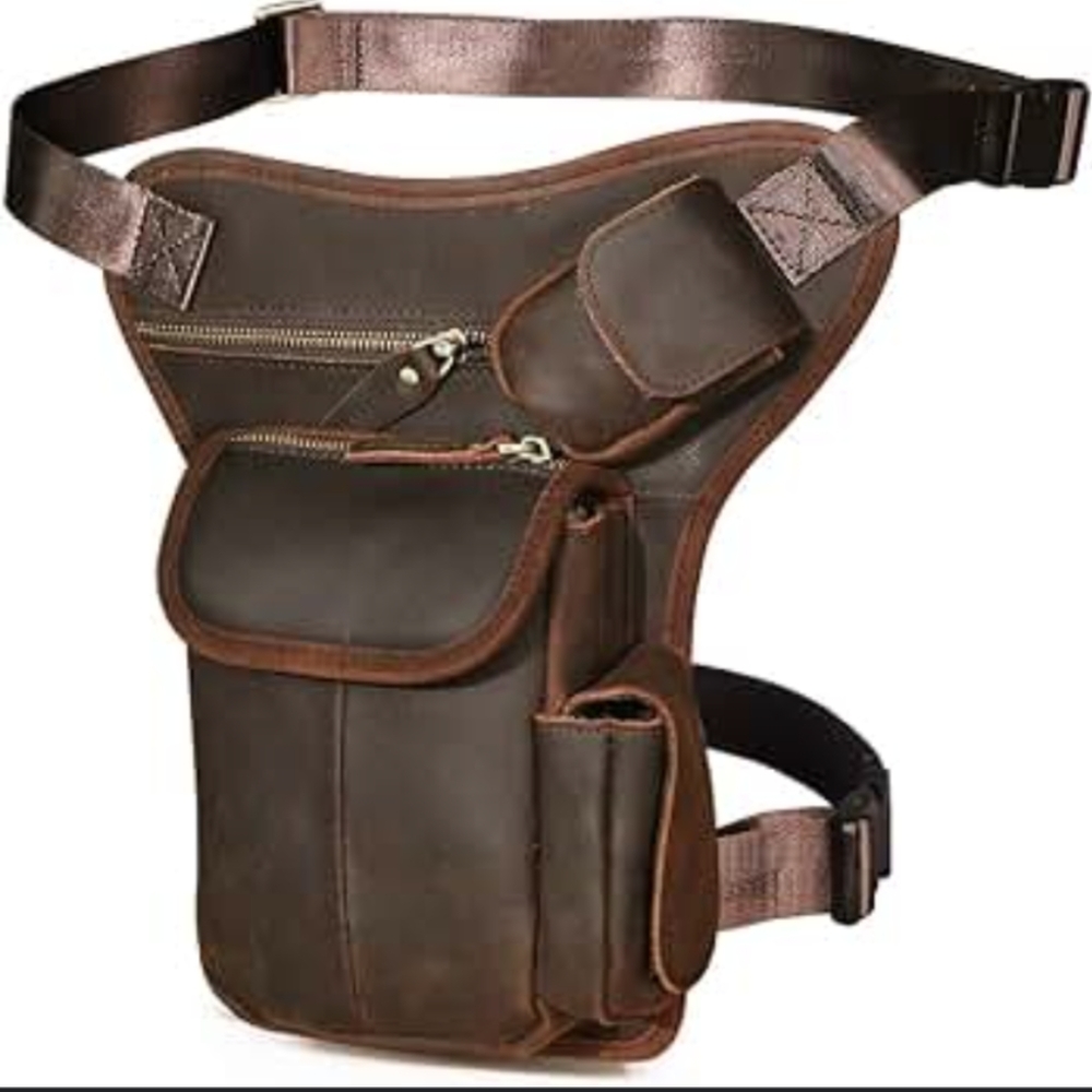 Durable Cowhide Leather Multi-Purpose Side Pouch.… - image 5